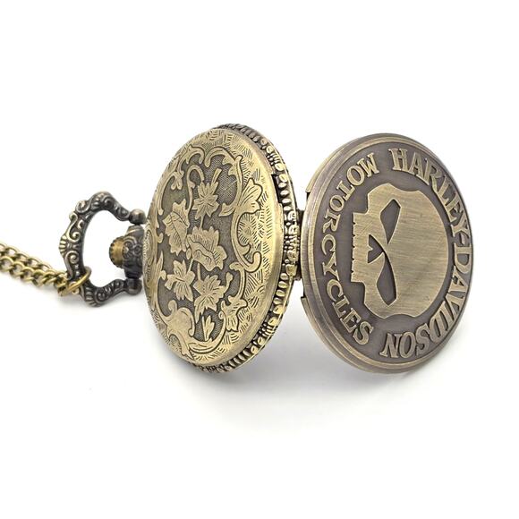 Harley Davidson Pocket Watch - Motorcycle Rider Gift for Bikers Vintage Look - Picture 4 of 10